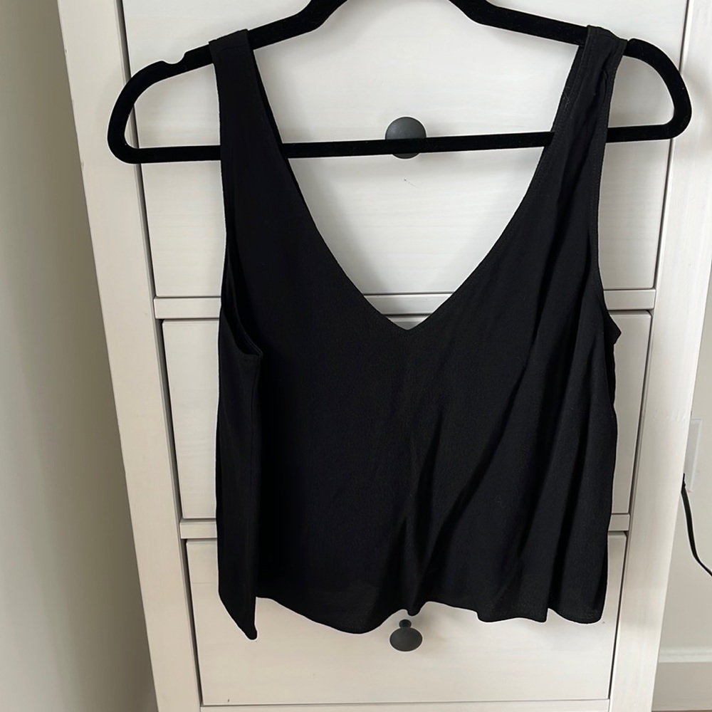 Wilfred Free Cropped Open Back Tank Blouse - Size Medium